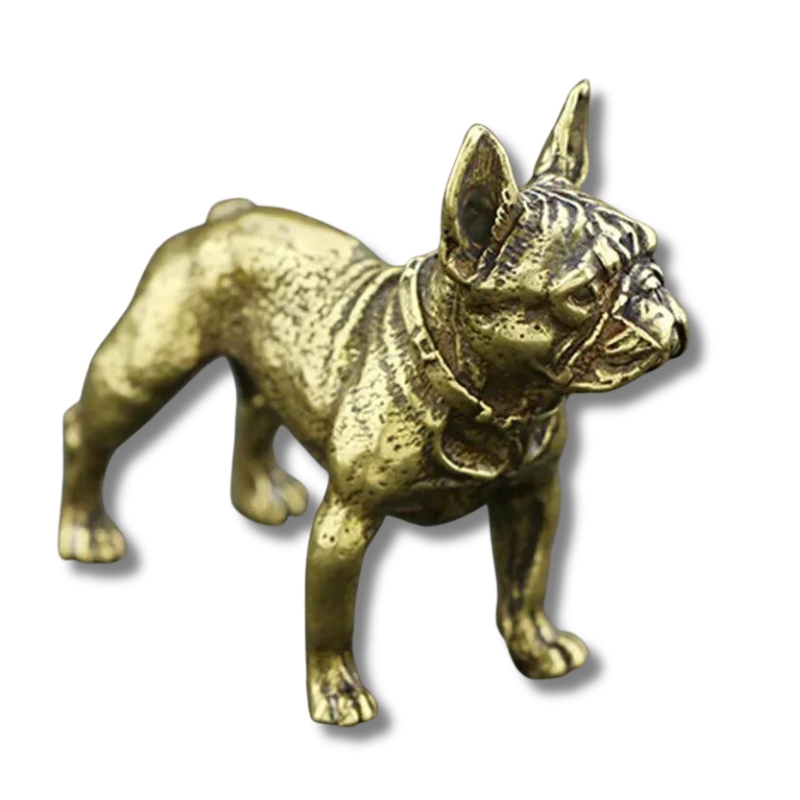 Handmade Copper French Bulldog Miniature Figurine